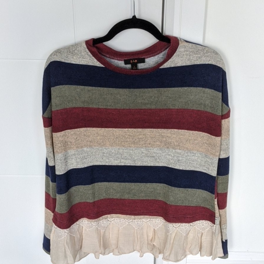 E (Hanger) M peplum sweater